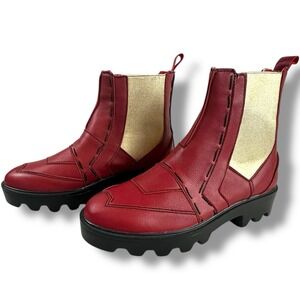Her Universe Marvel Iron Man Boots WMNS 6 Red Metallic Gold Cosplay Bounding NEW